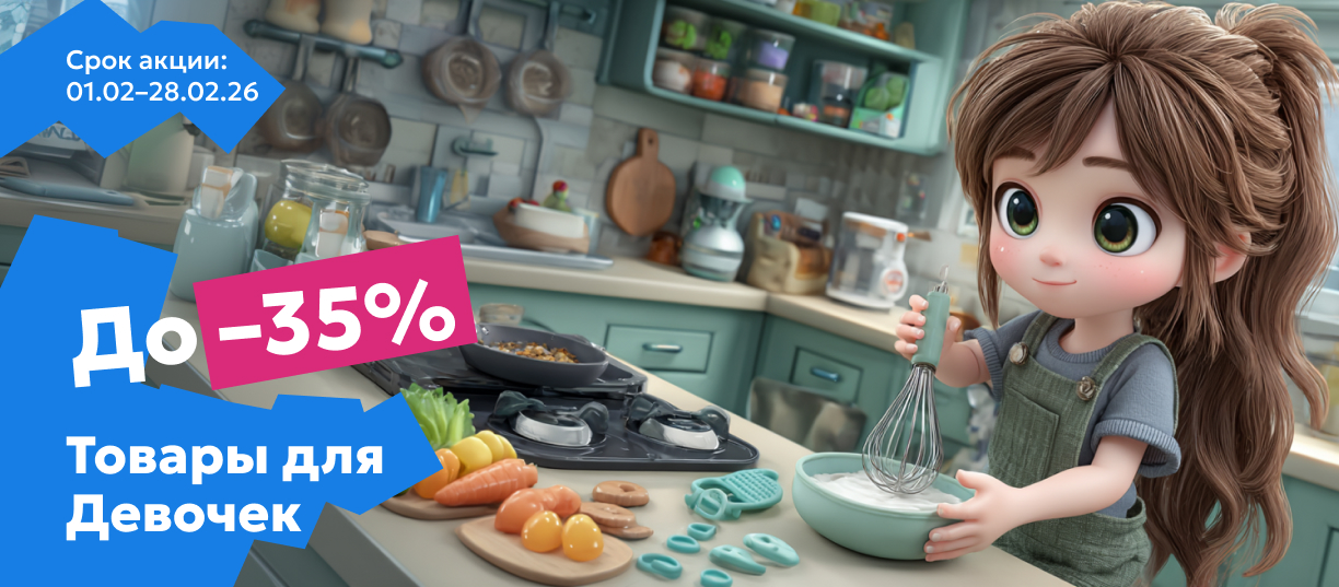 товары для девочек 35%